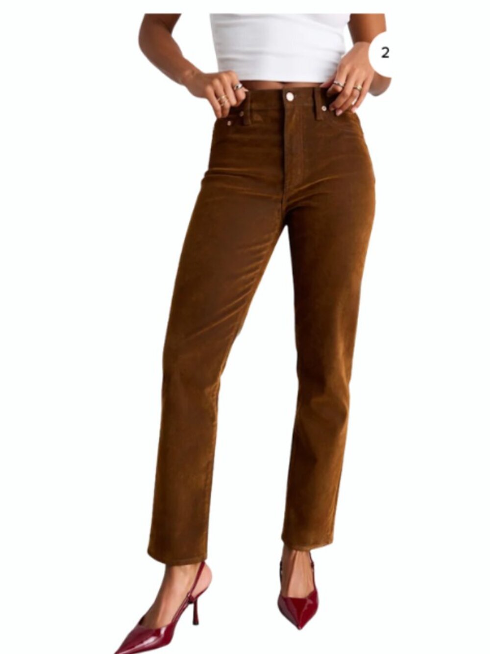 Brown Denim High Rise Jeans